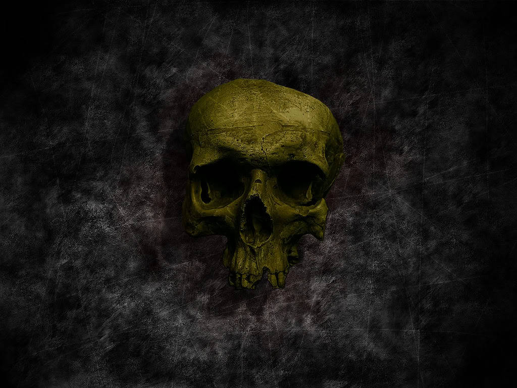 Evil Green Skull Background