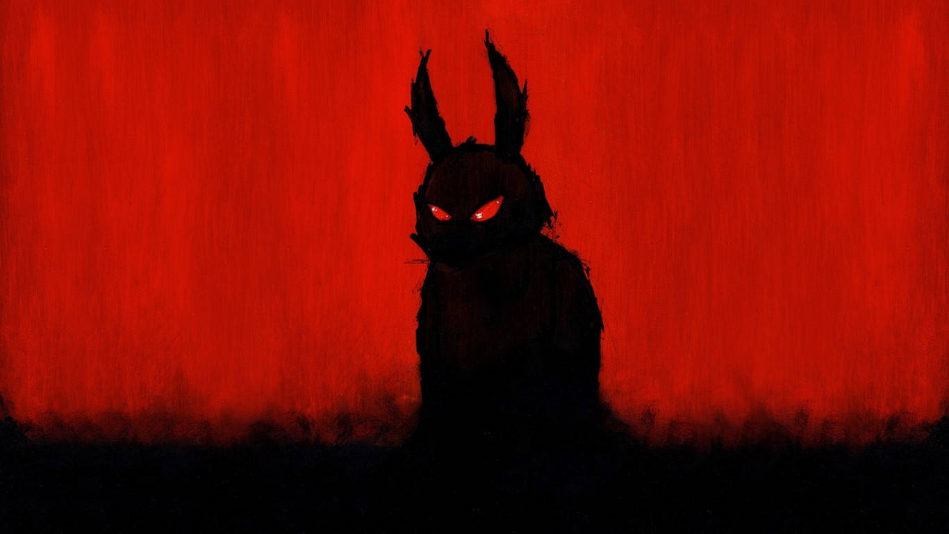 Evil Monster Bunny Ears Background
