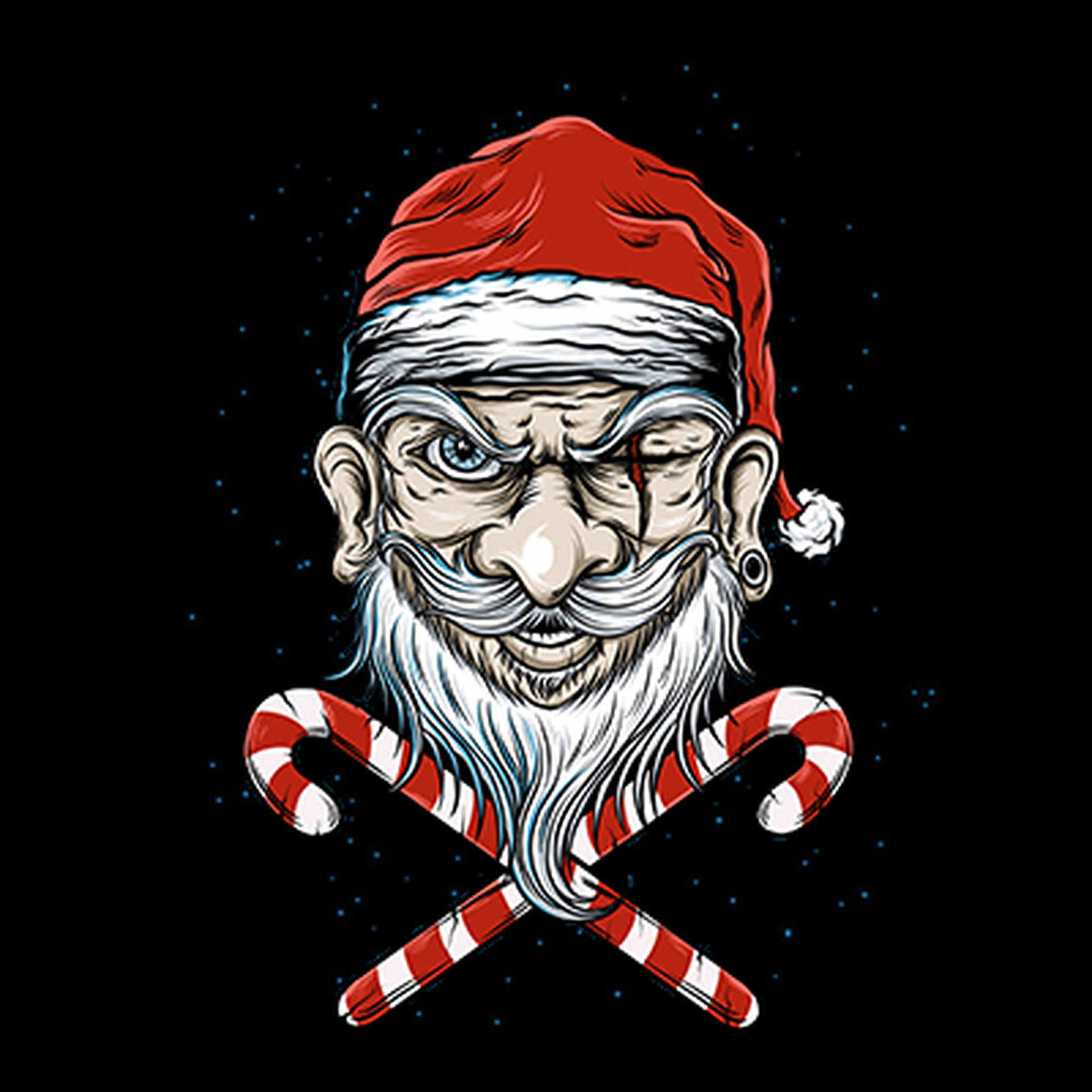 Evil Pirate Santa Background