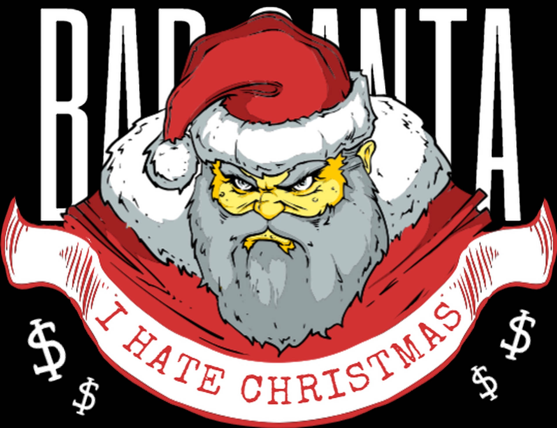 Evil Santa Hates Christmas Background