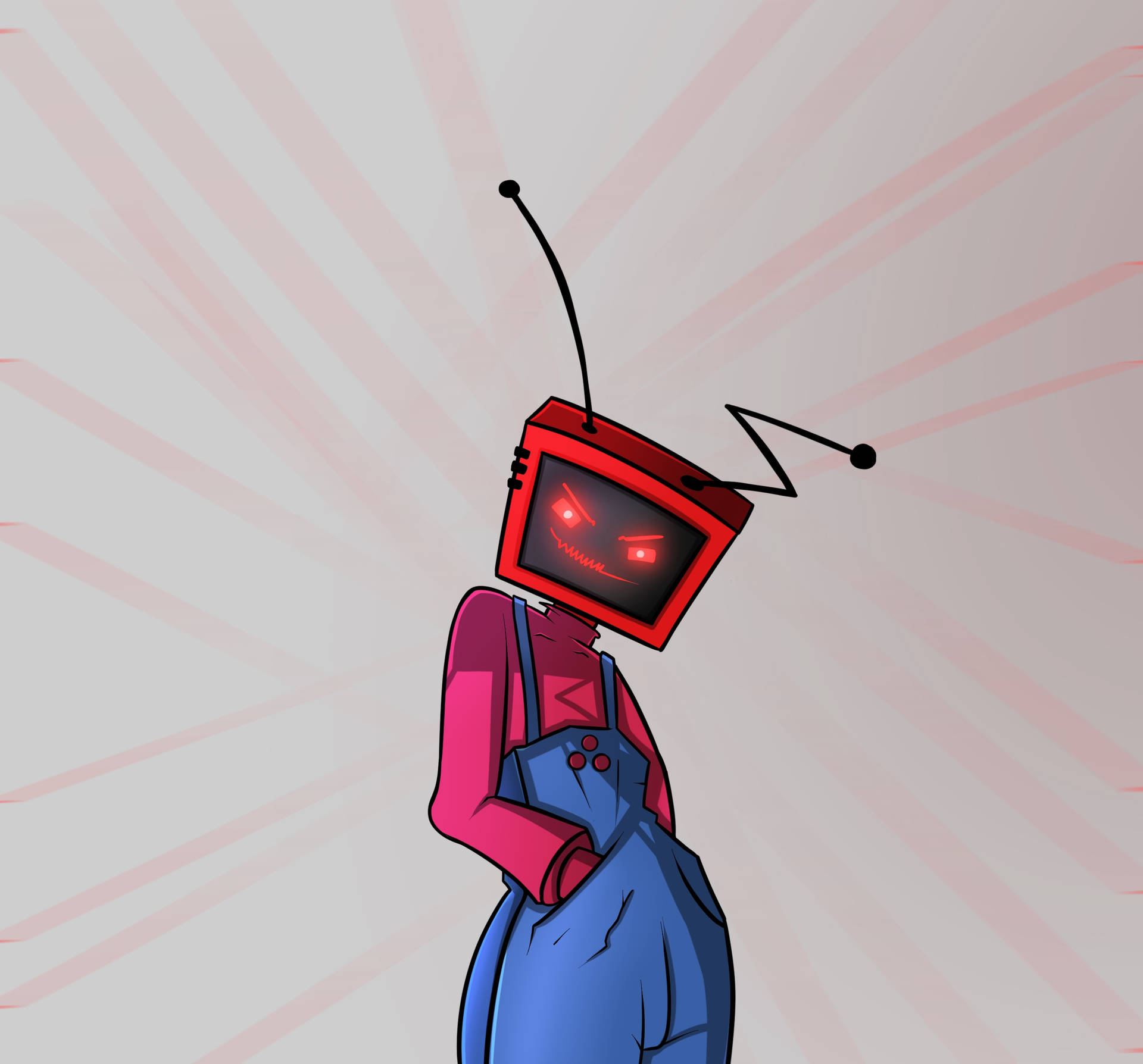 Evil Tv Head Background