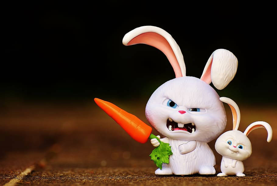 Evil White Rabbit Background
