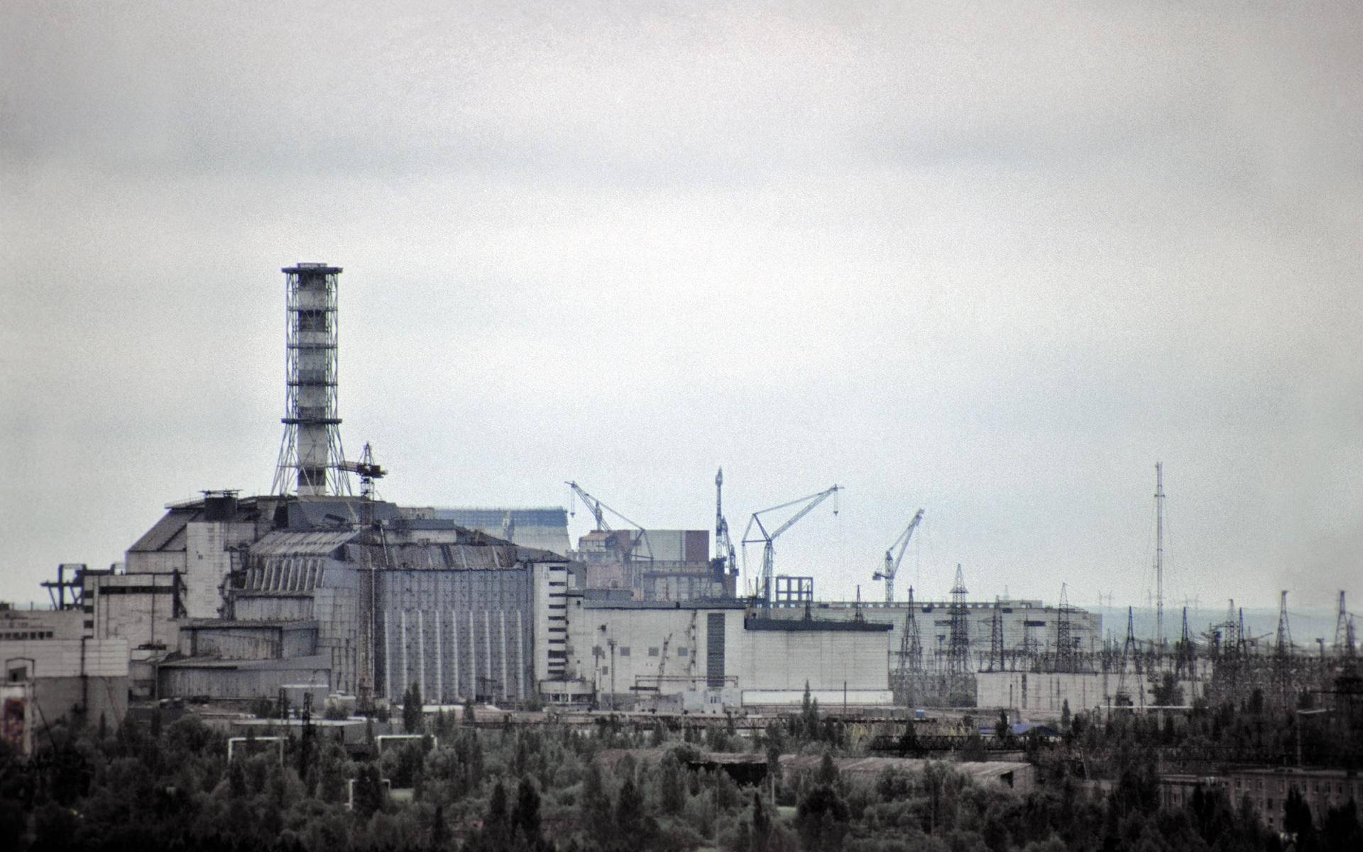 Evocative Image Of Chernobyl Disaster Aftermath Background