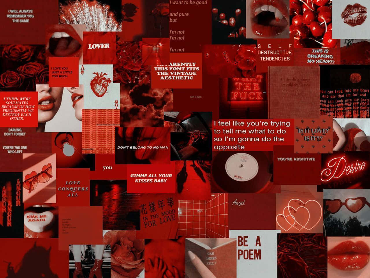 Evoking Passion And Power With Red Aesthetic Laptop Wallpaper