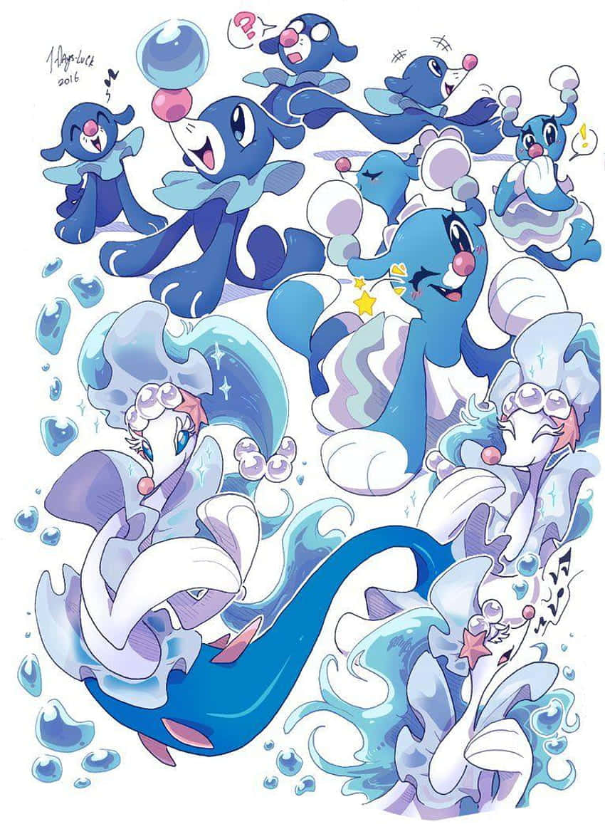Evolution Stages Of Popplio Background
