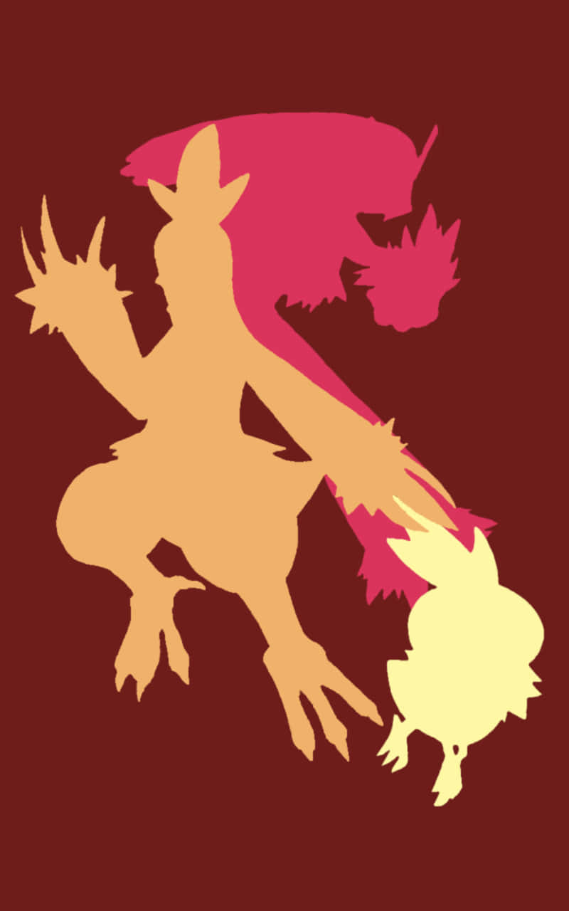 Evolution Stages Of Torchic; A Stunning Silhouette Artwork Background