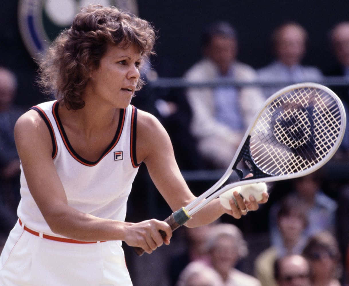 Evonne Goolagong Cawley Service Shot Background