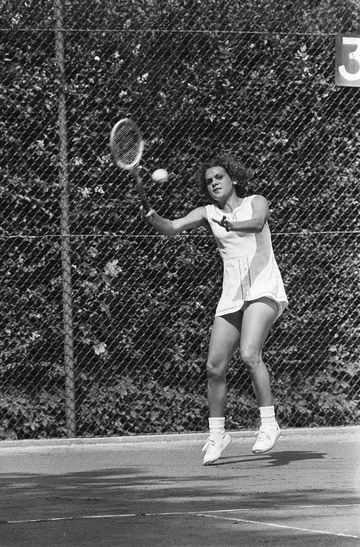 Evonne Goolagong Cawley Tennis Shot Background