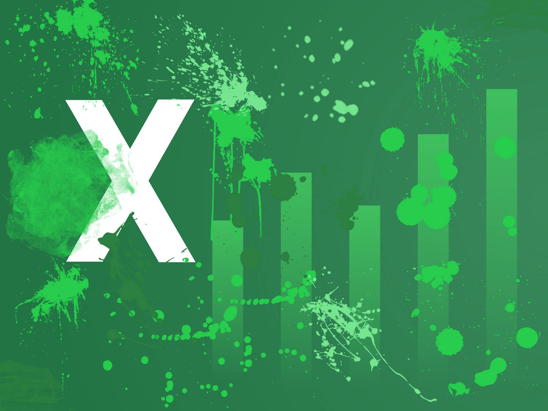 Excel Paint Splatter X Logo Background