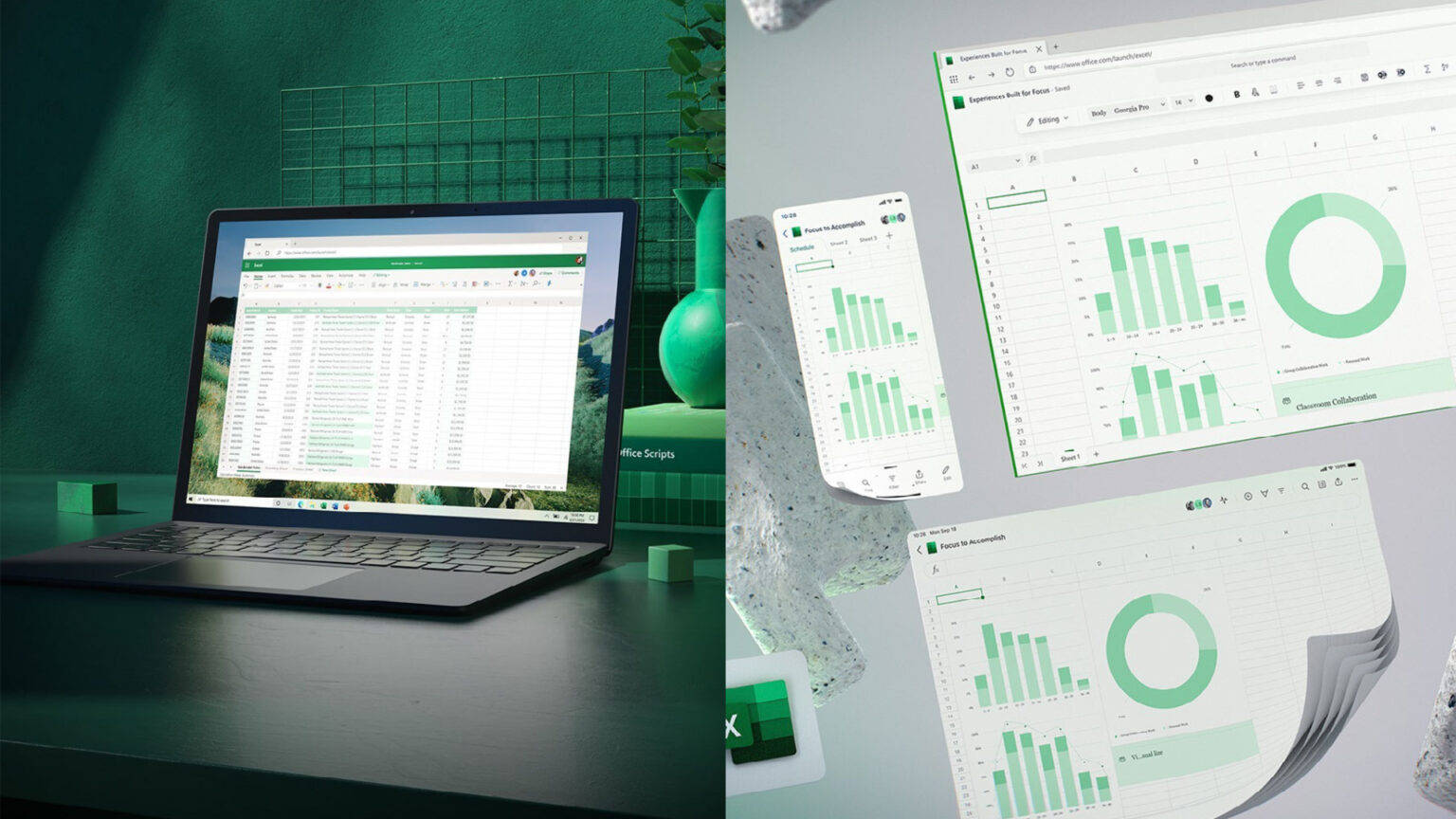 Excel Spreadsheet Application On Laptop