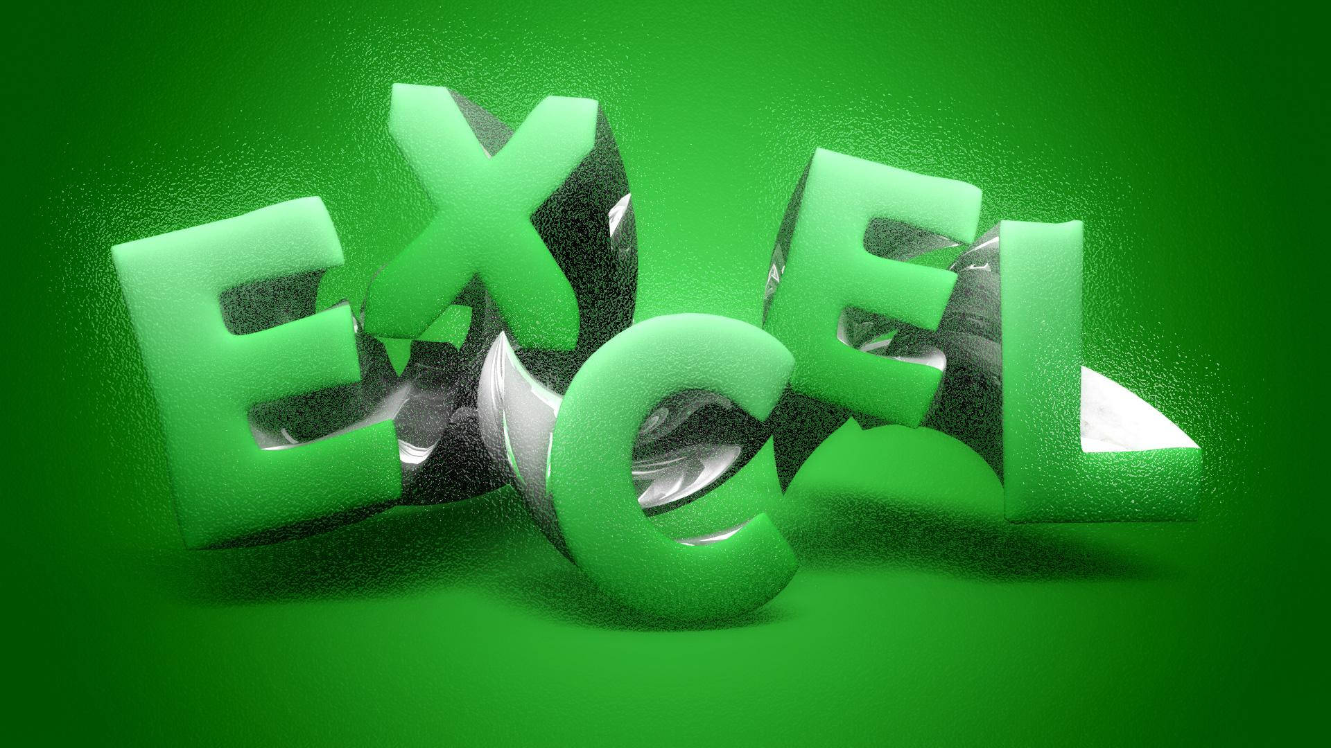 Excel Stylish 3d Lettering Background