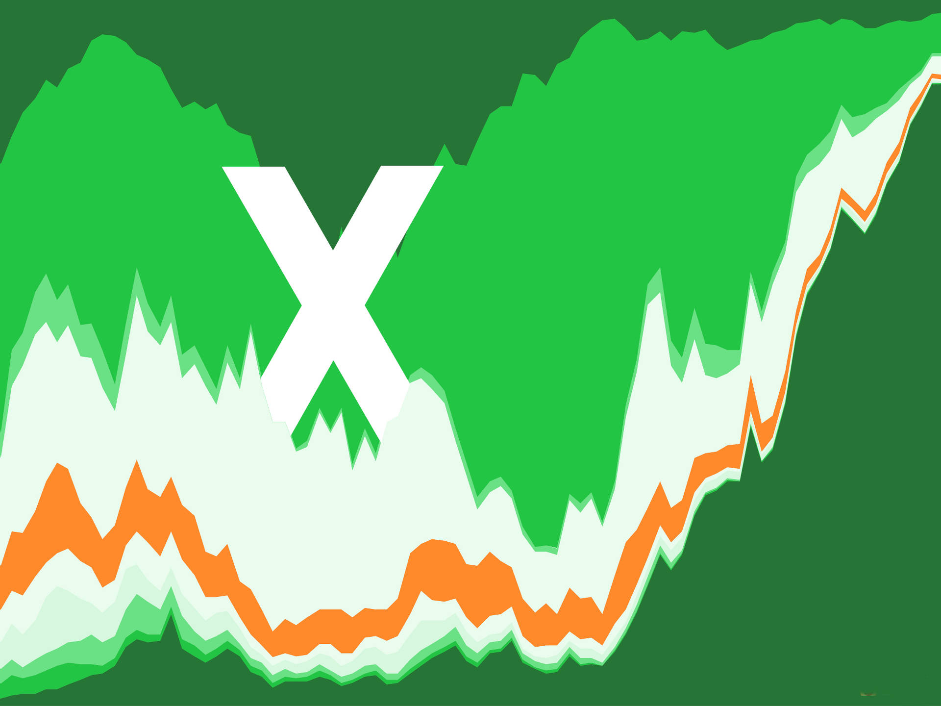 Excel Stylized X Logo Background