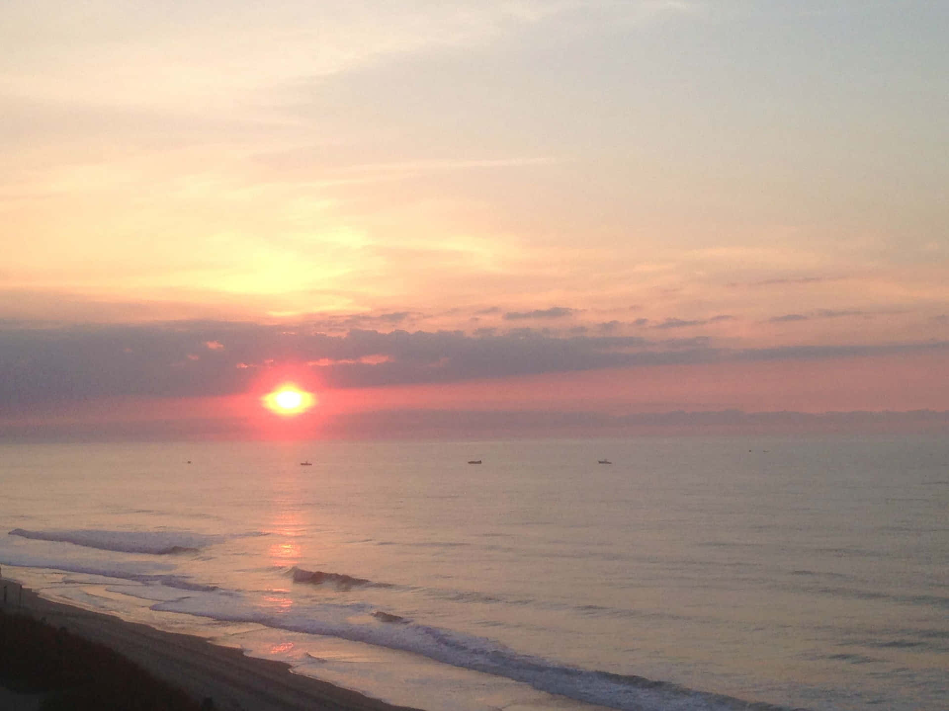 Exceptional And Beautiful Sunset By The Beach