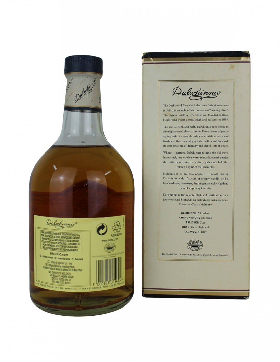 Exceptional Dalwhinnie 15-year-old Whisky With Original Box Background