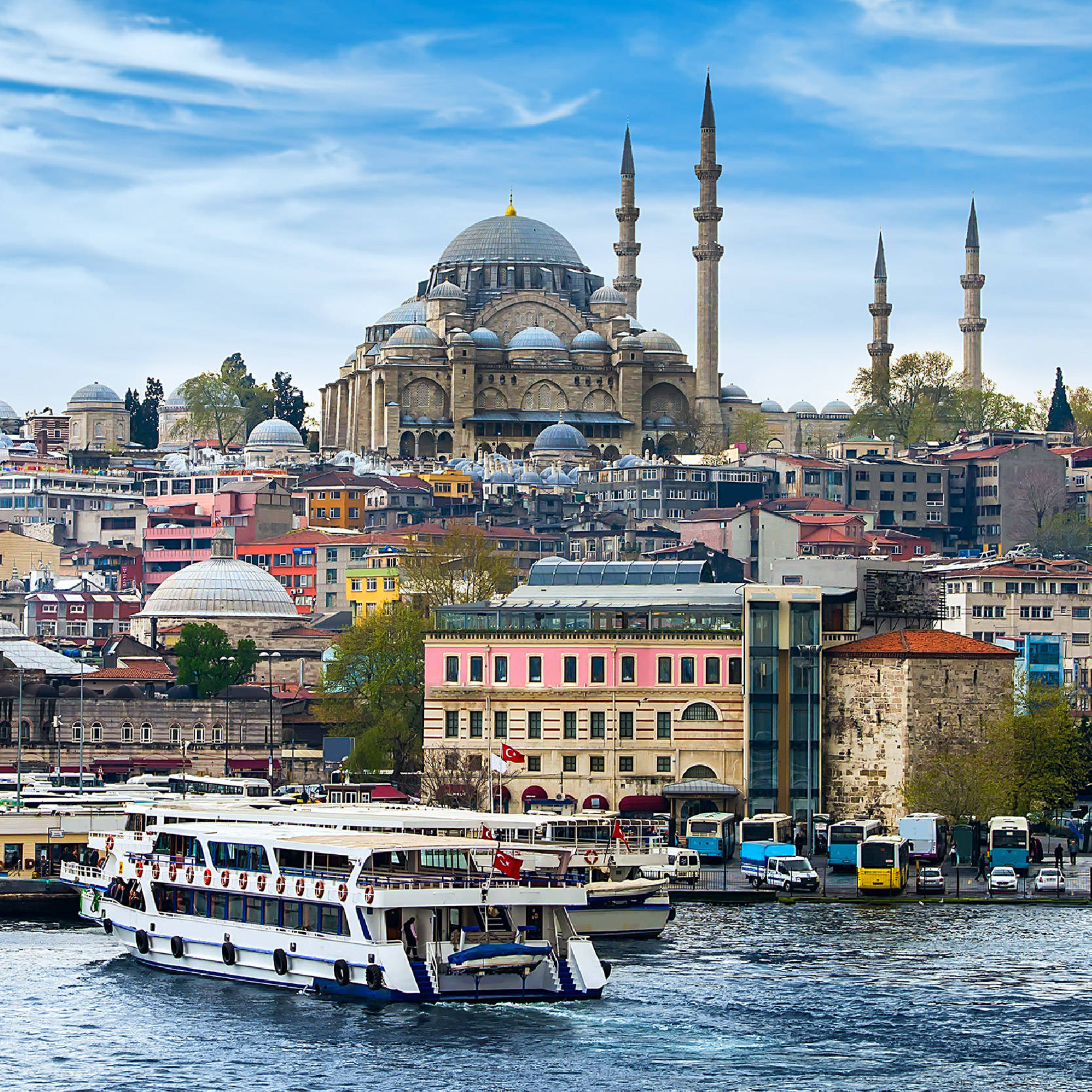 Exceptional Istanbul's Süleymaniye Mosque Background
