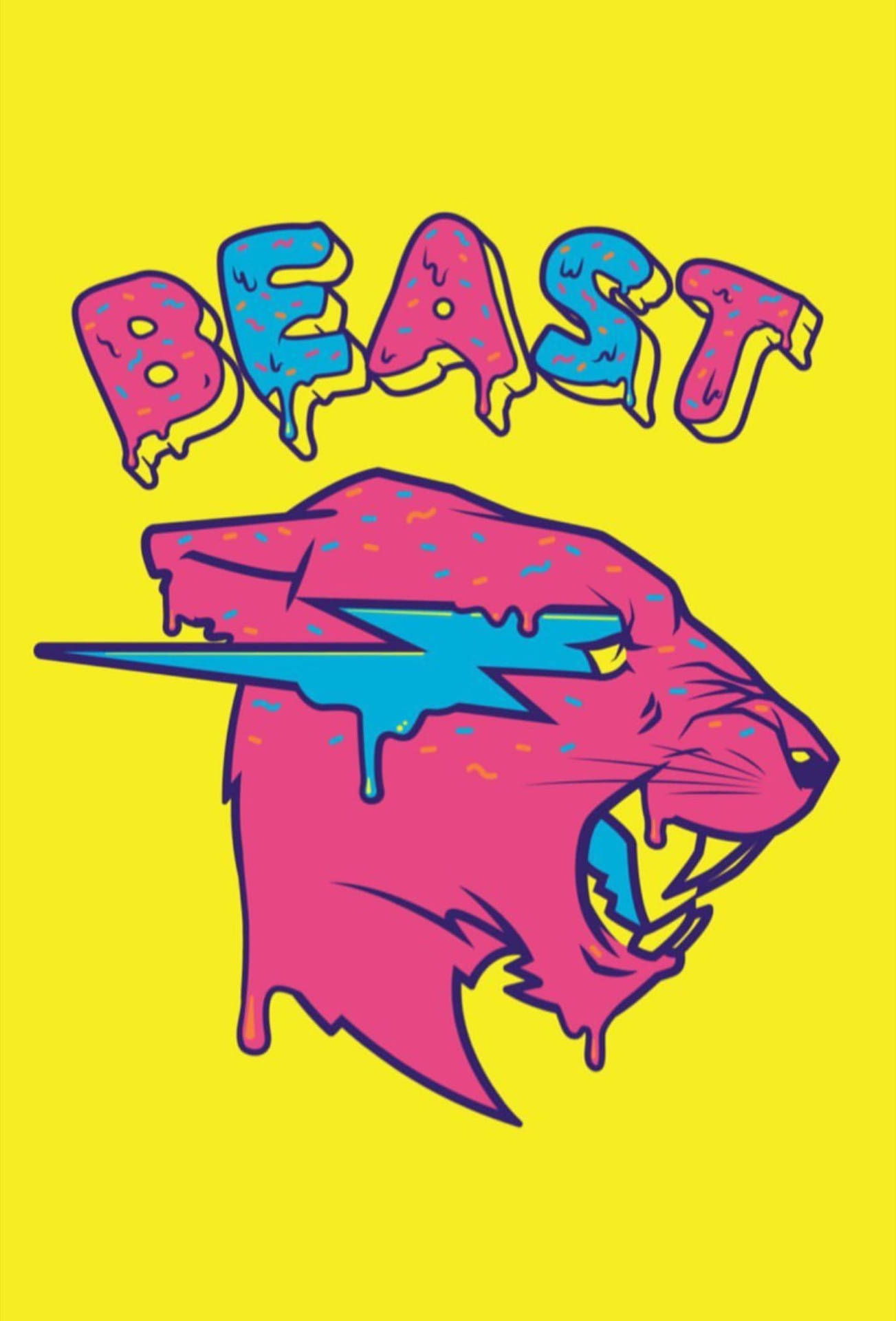 Exceptional Mr Beast Logo In Bright Yellow Background