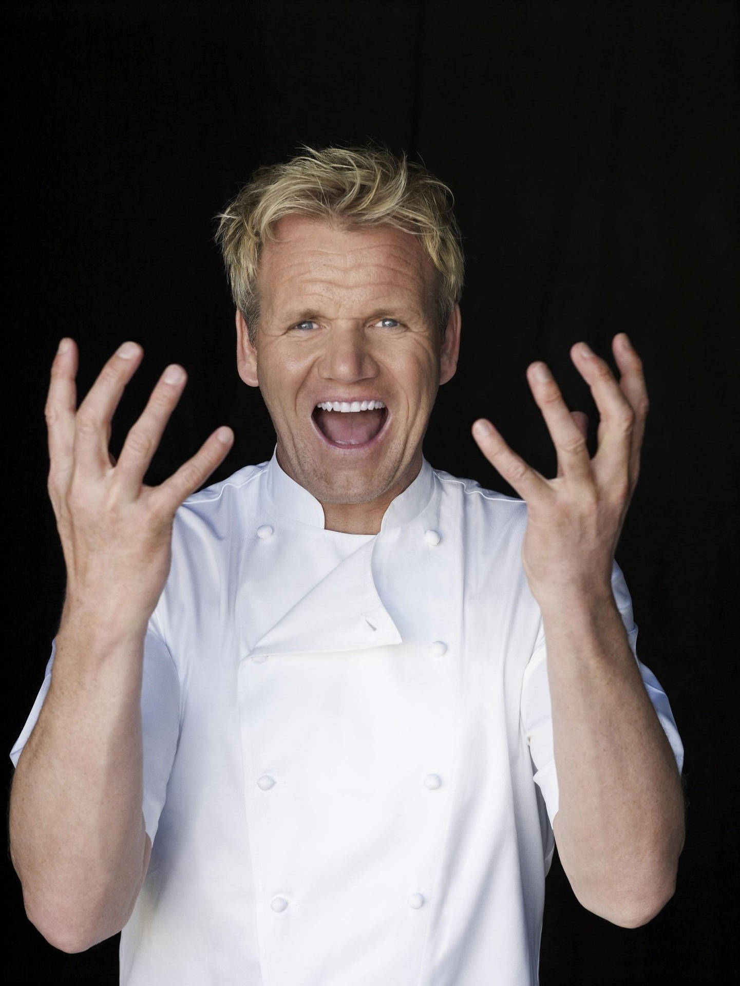Excited Chef Gordon Ramsay Background