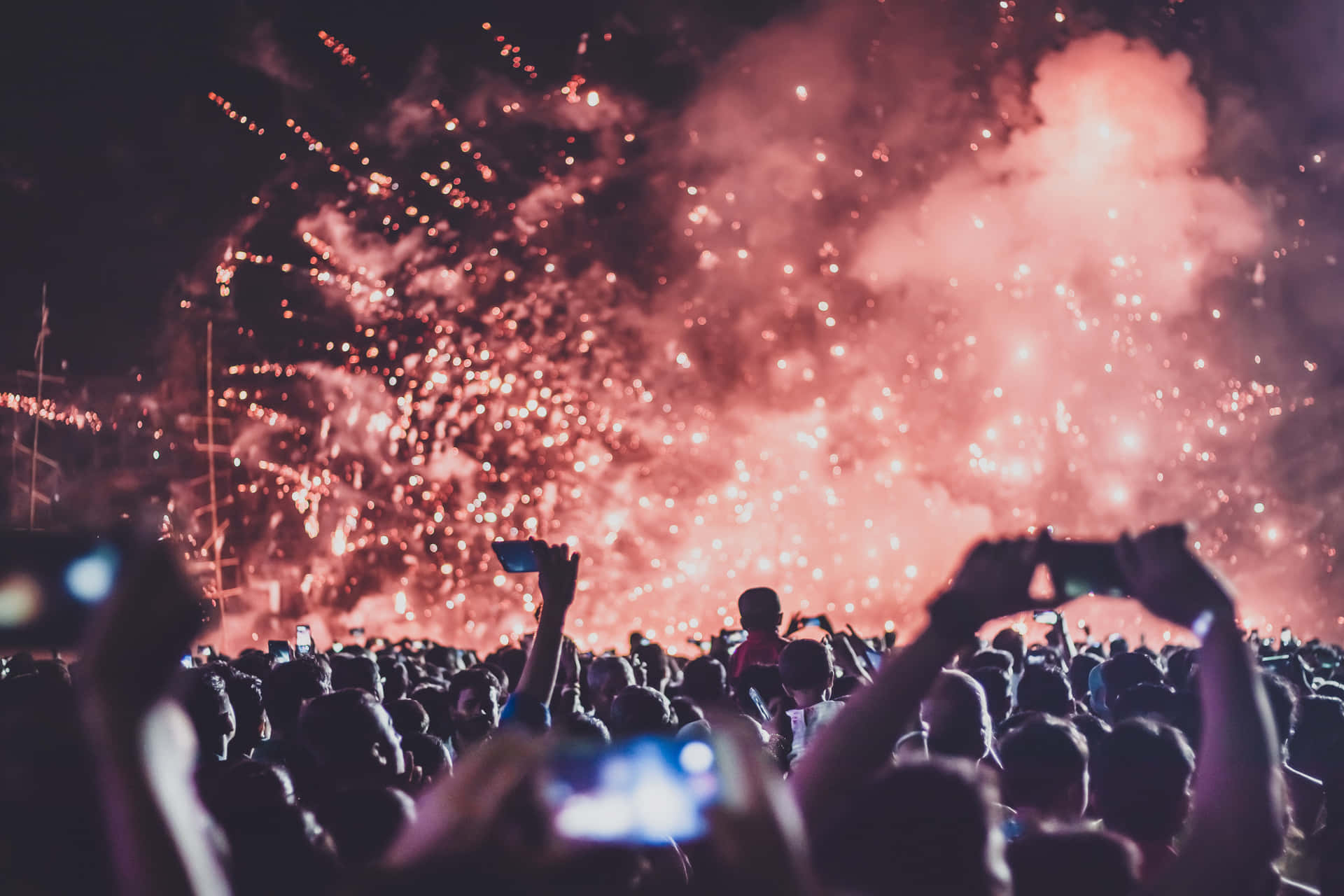 Excited Crowd At A Music Festival