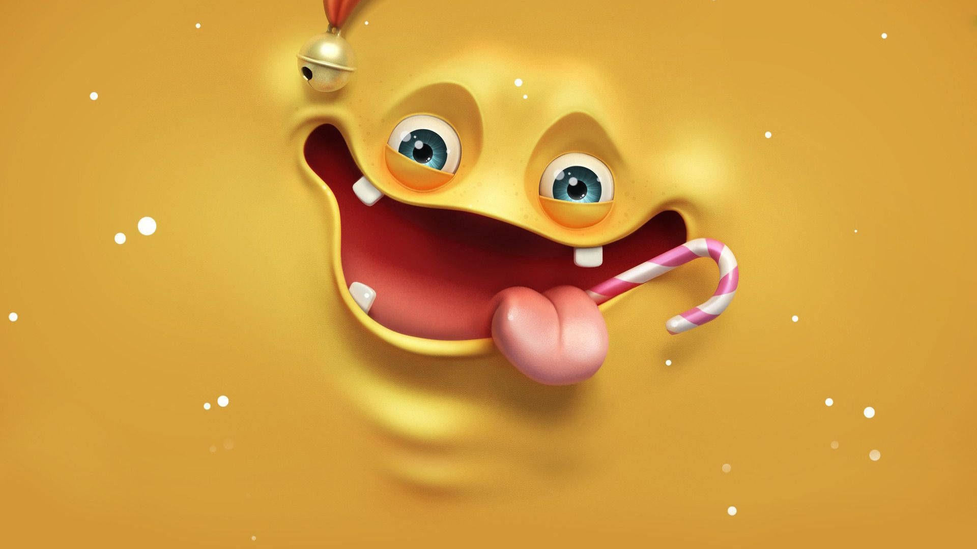 Excited Golden Monster Background