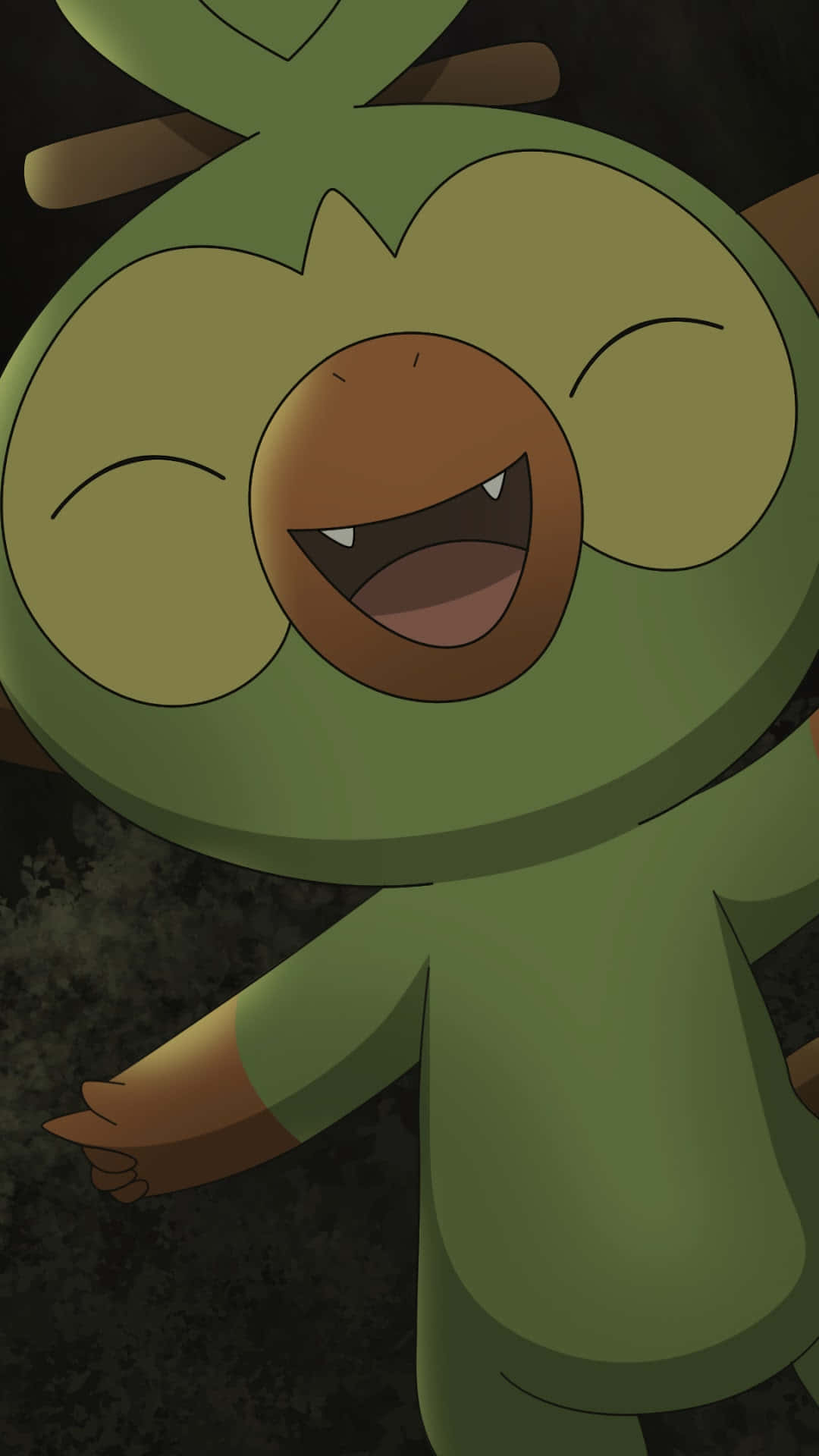 Excited Grookey In High Resolution Background