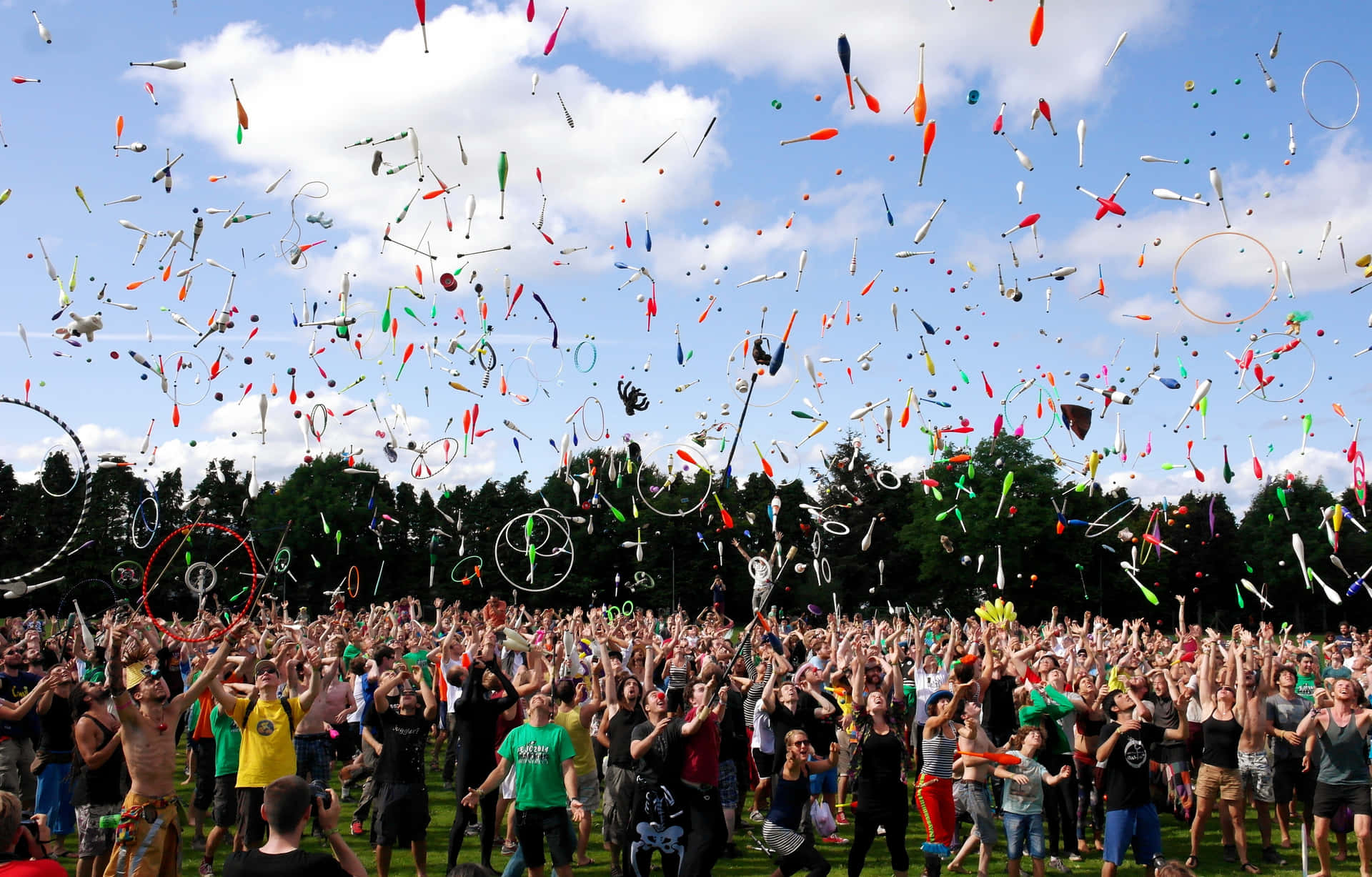 Excitement In The Air At A Vibrant Music Festival