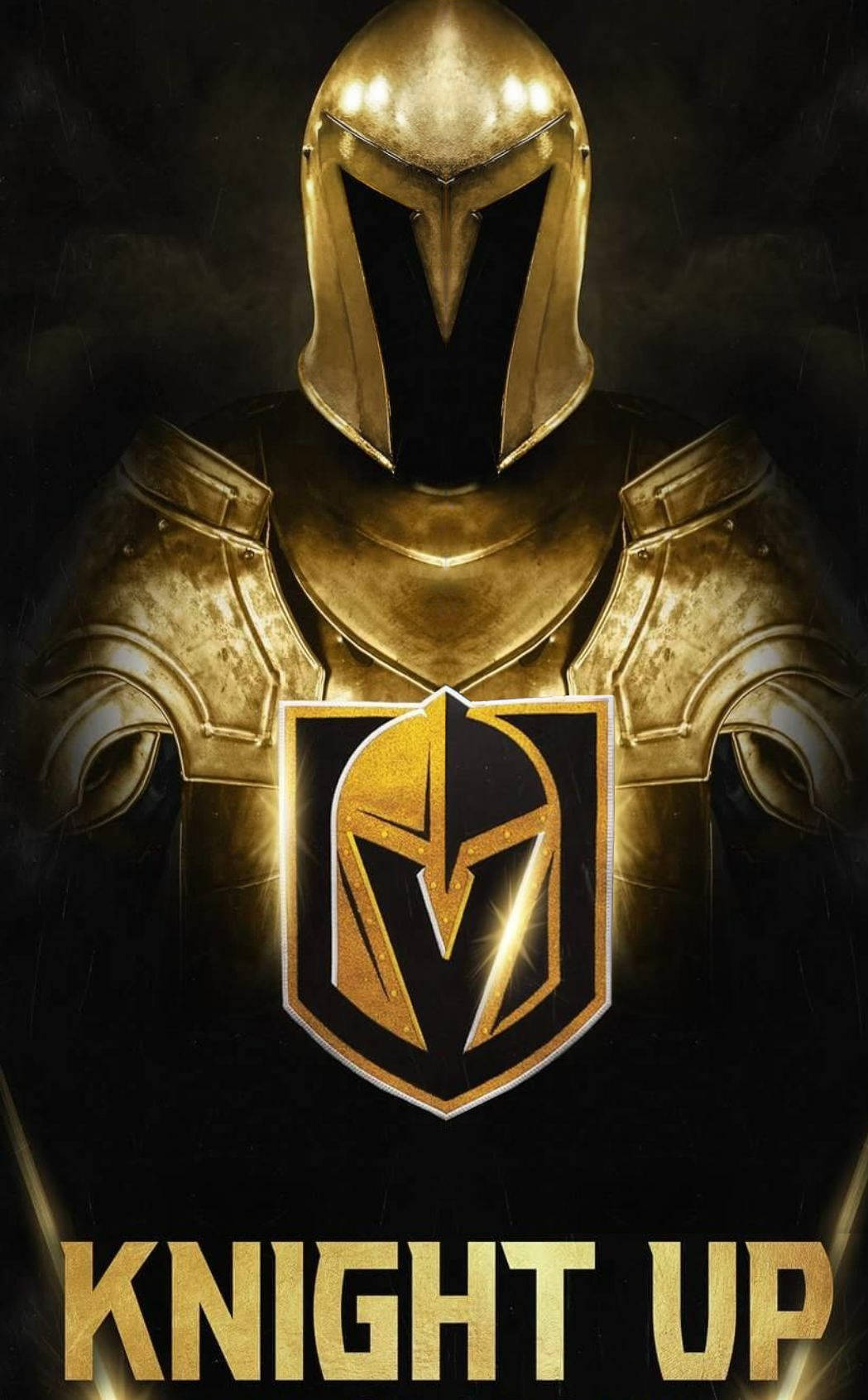 Exciting Action Of Vegas Golden Knights With Their Transformative Logo. Background