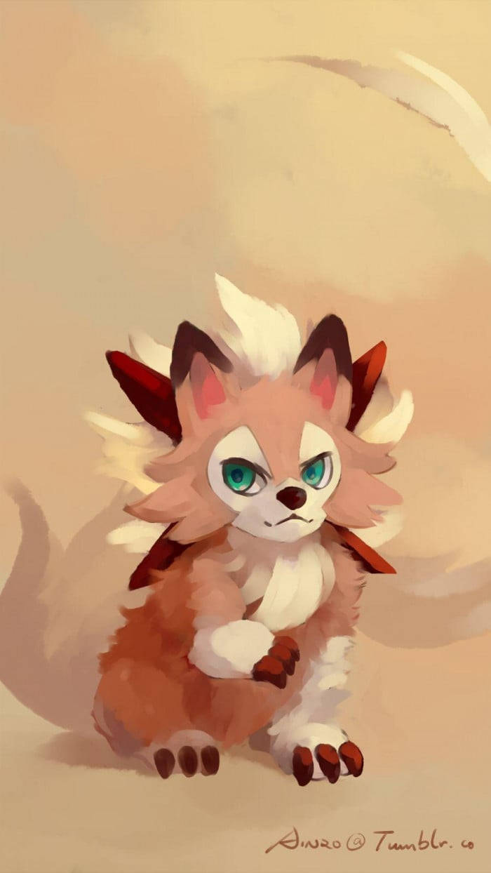 Exciting Adventure With Lycanroc Pokemon Background