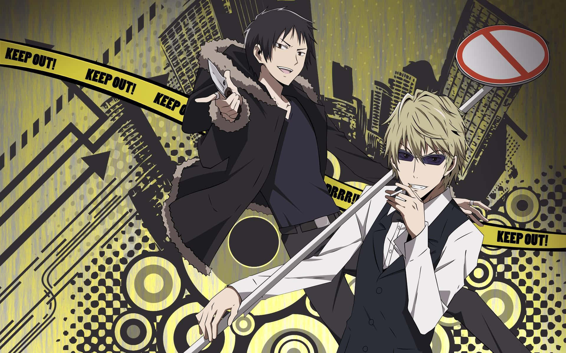 Exciting Adventures In Ikebukuro With Durarara Characters Background