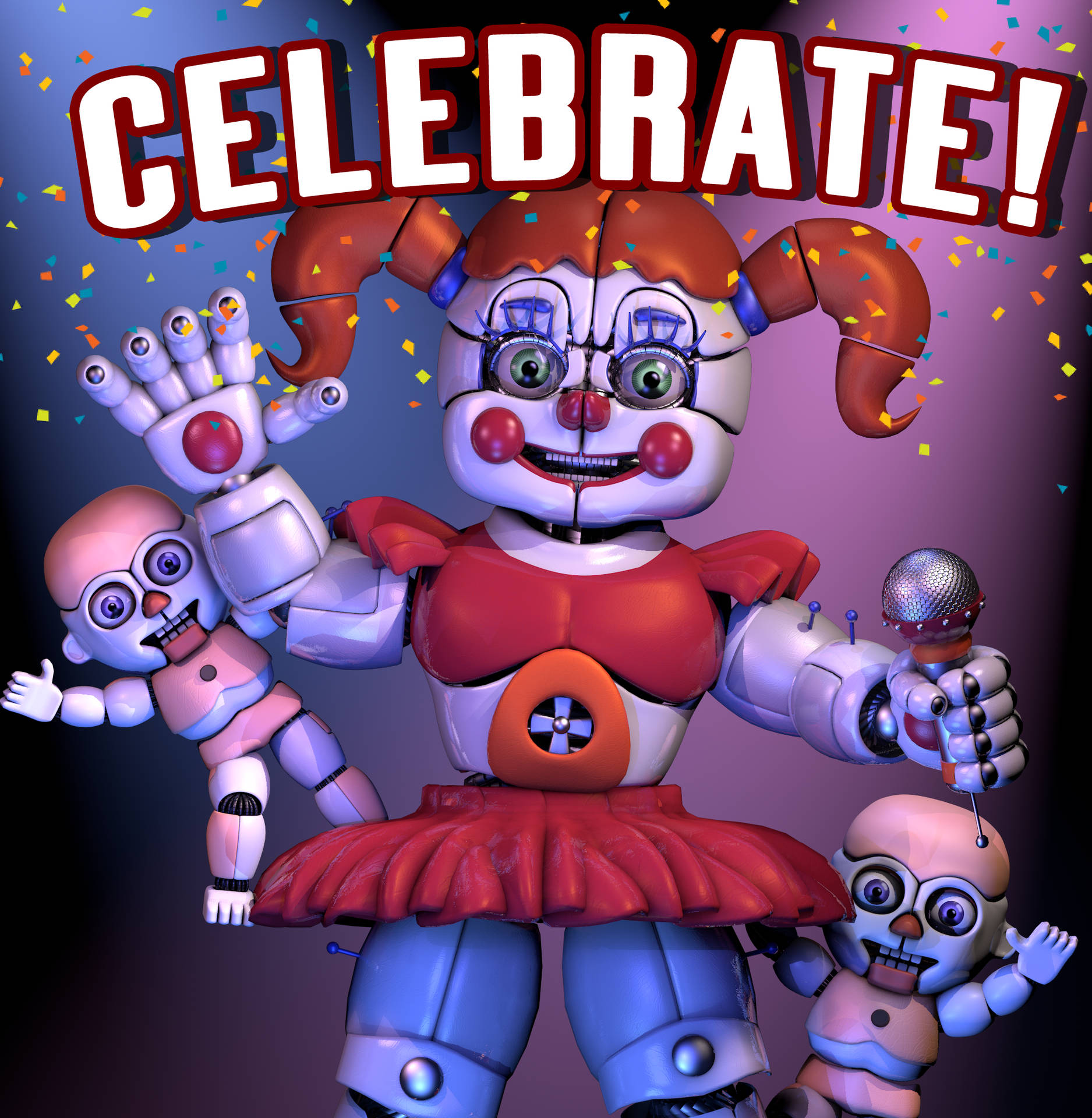 Exciting Circus Baby Celebration Background