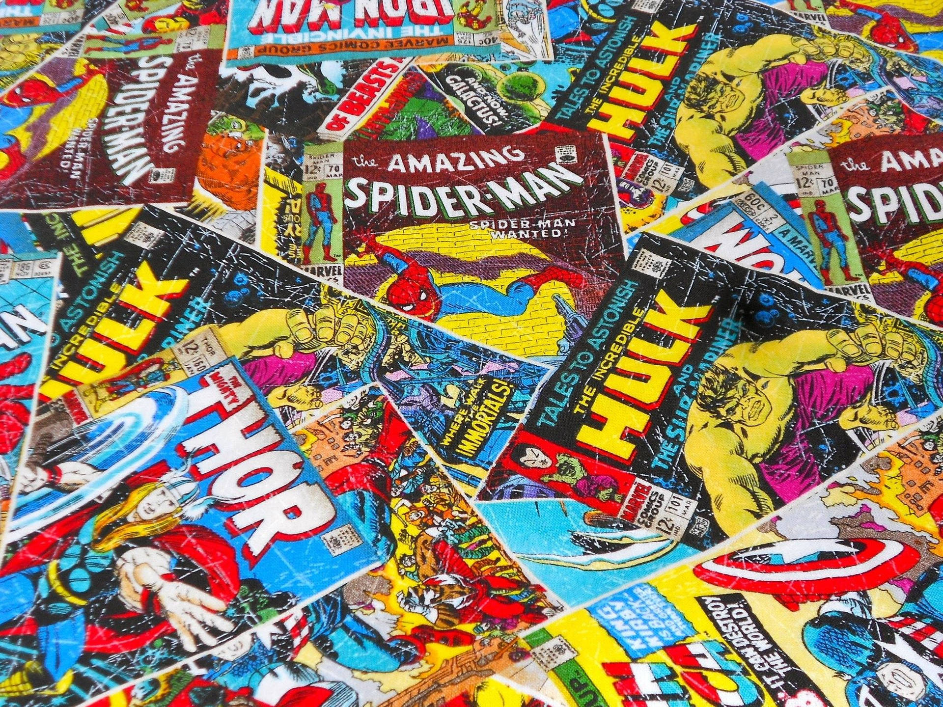 Exciting Collection Of Marvel Comic Book Covers Background