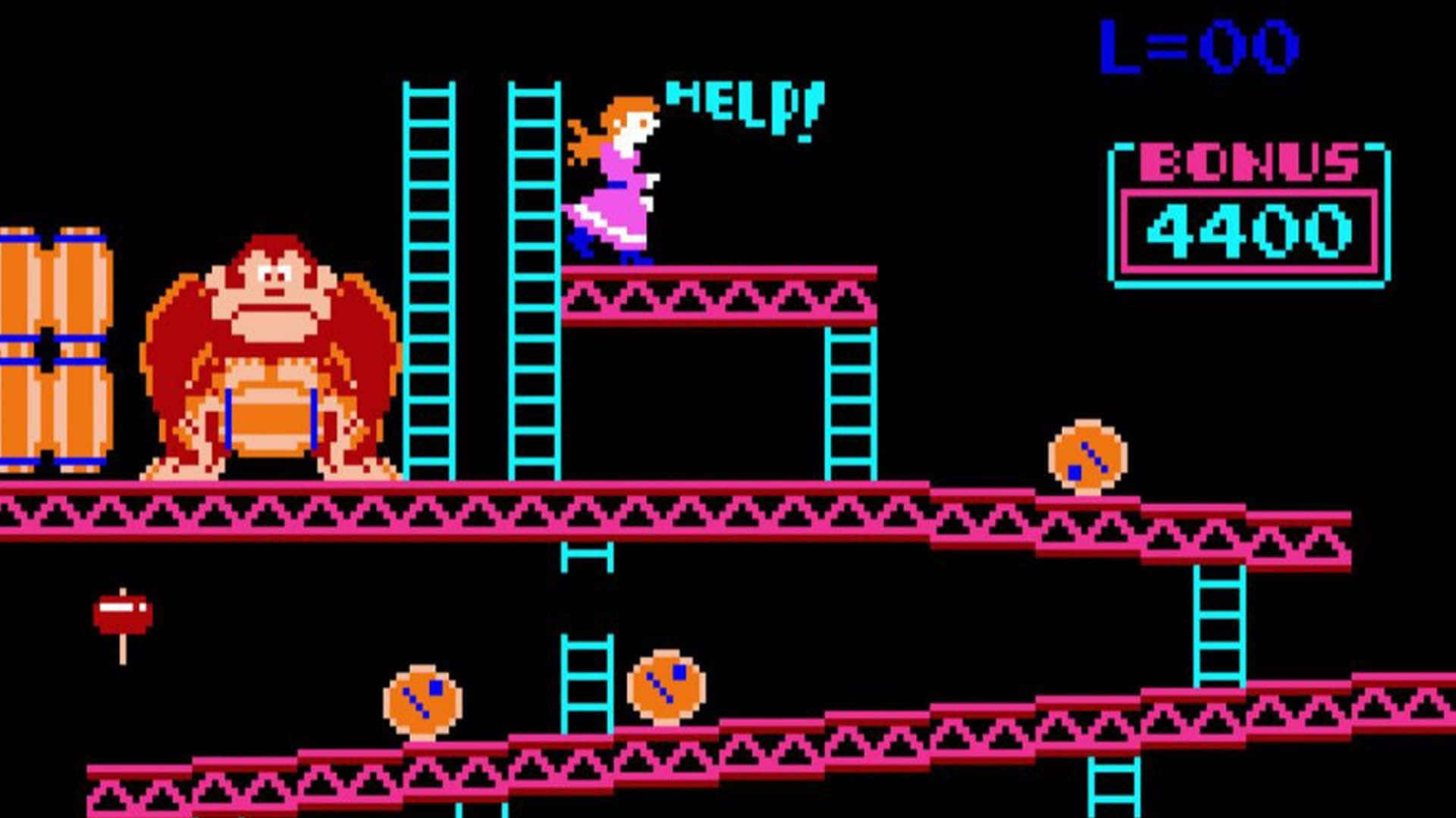 Exciting Donkey Kong Adventure In The Jungle Background
