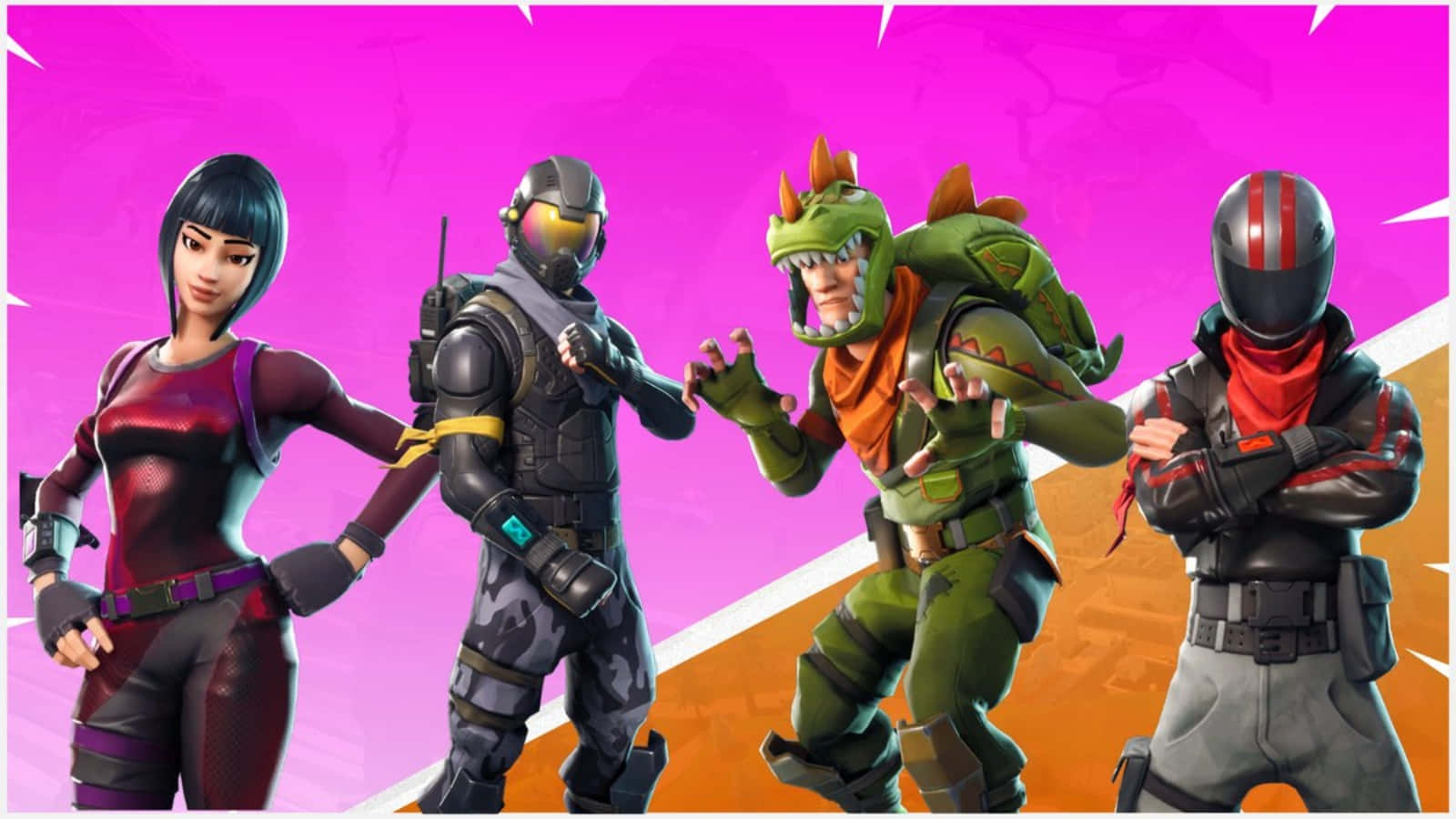 Exciting Fortnite Battle Royale Skins Showdown Background