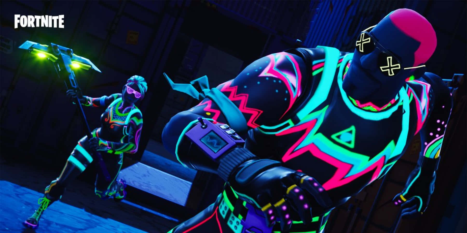 Exciting Fortnite Skins Showcase In Battle Royale Background