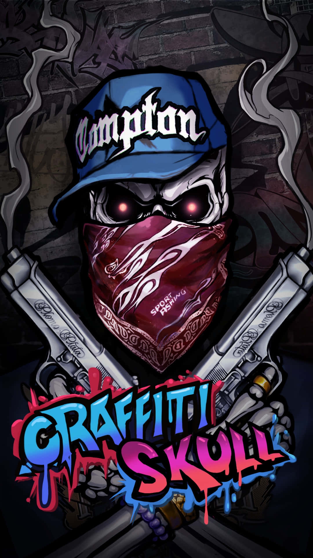 Exciting Hip Hop Graffiti With Colorful Street Art Background Background