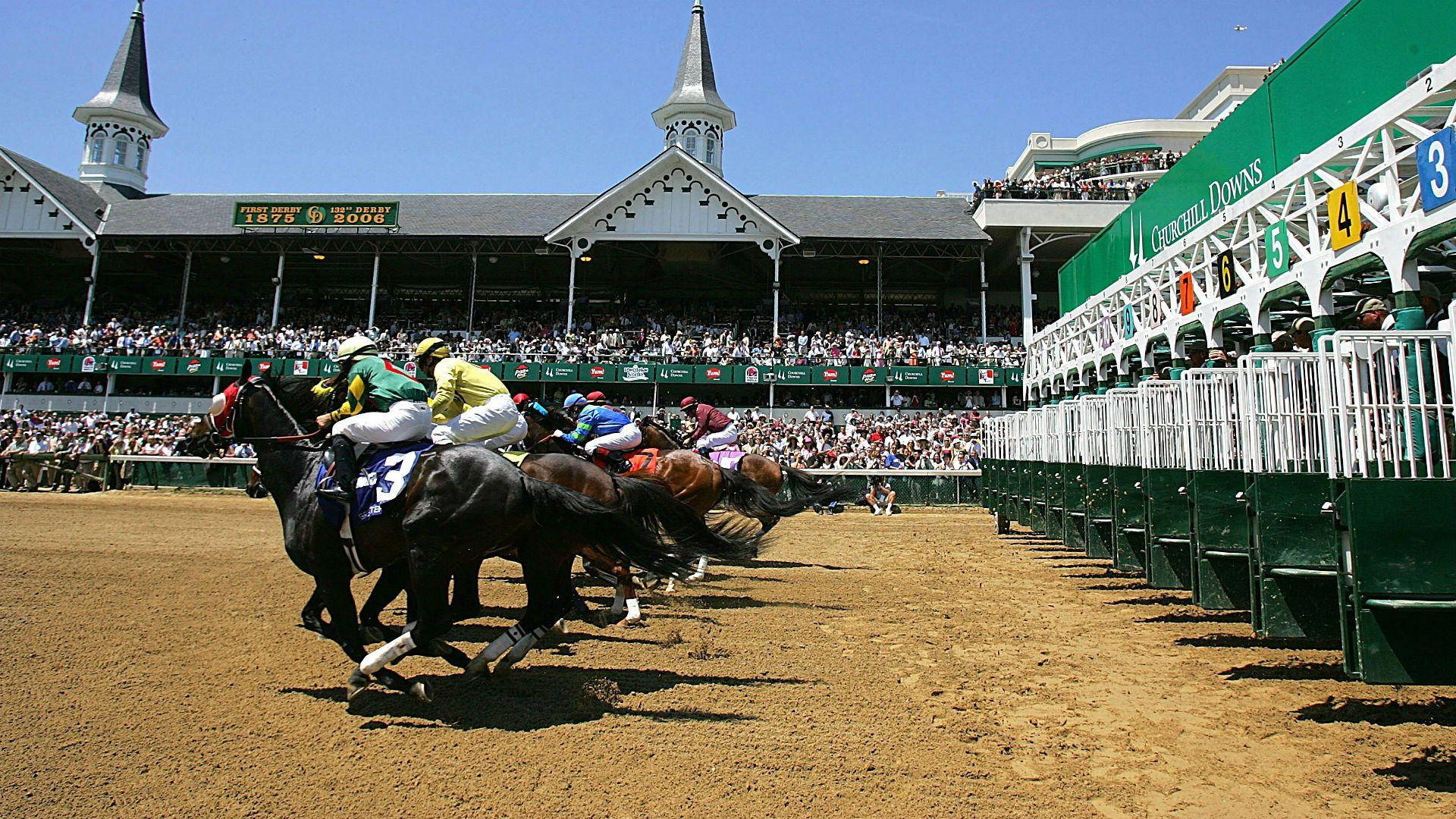 Exciting Moments Captured At The Kentucky Derby Horse Race Festival. Background