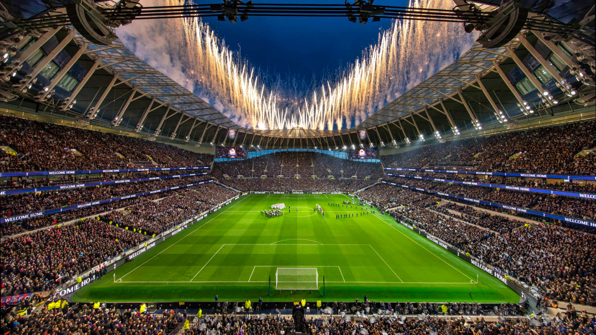 Exciting Nightfall At Tottenham Stadium Background