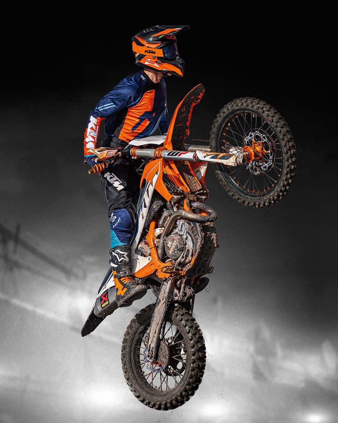 Exciting Ride: Ktm Sports Motorcycle In Action