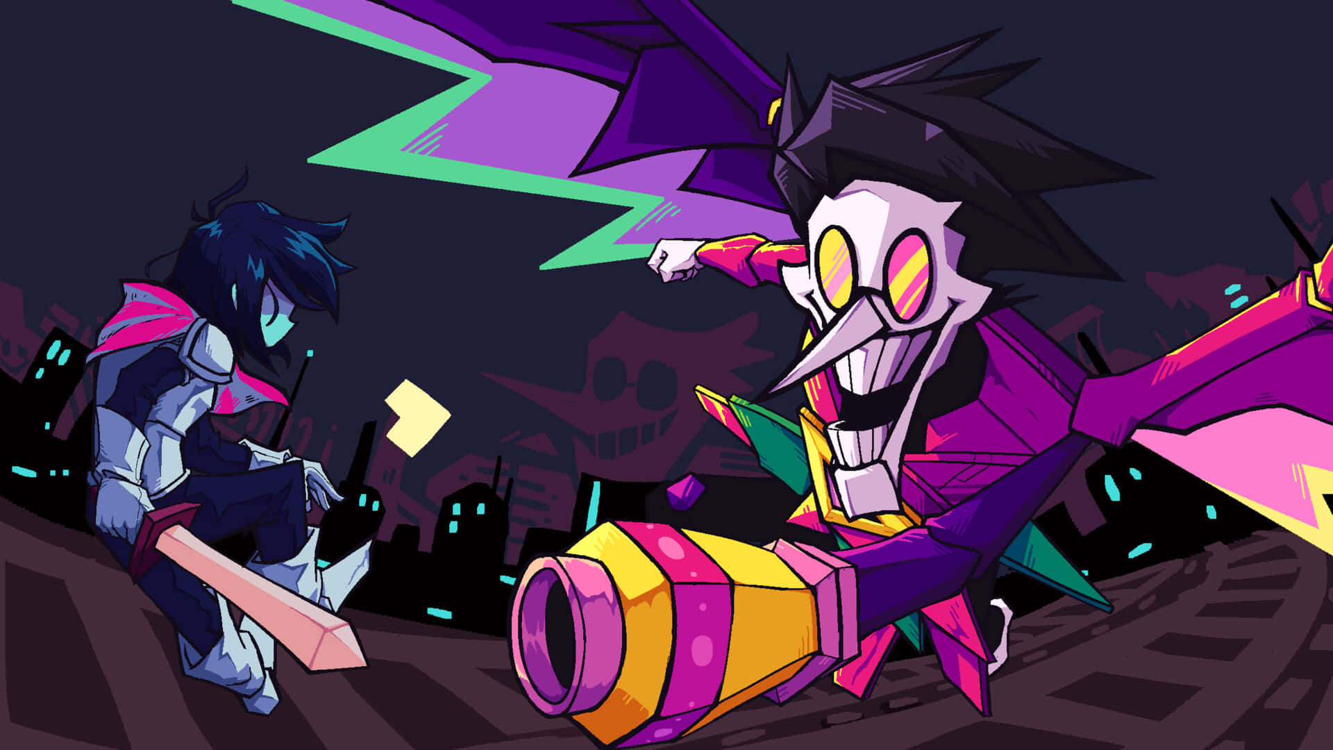 Exciting Spamton Digital Artwork Background
