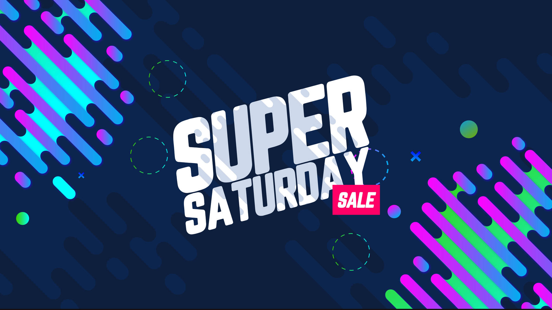 Exciting Super Saturday Sale Over A Dramatic Dark Blue Background Background