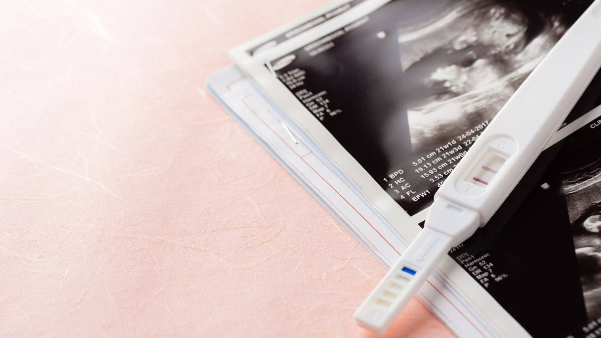 Exciting Times Ahead - Positive Pregnancy Test Kit Background