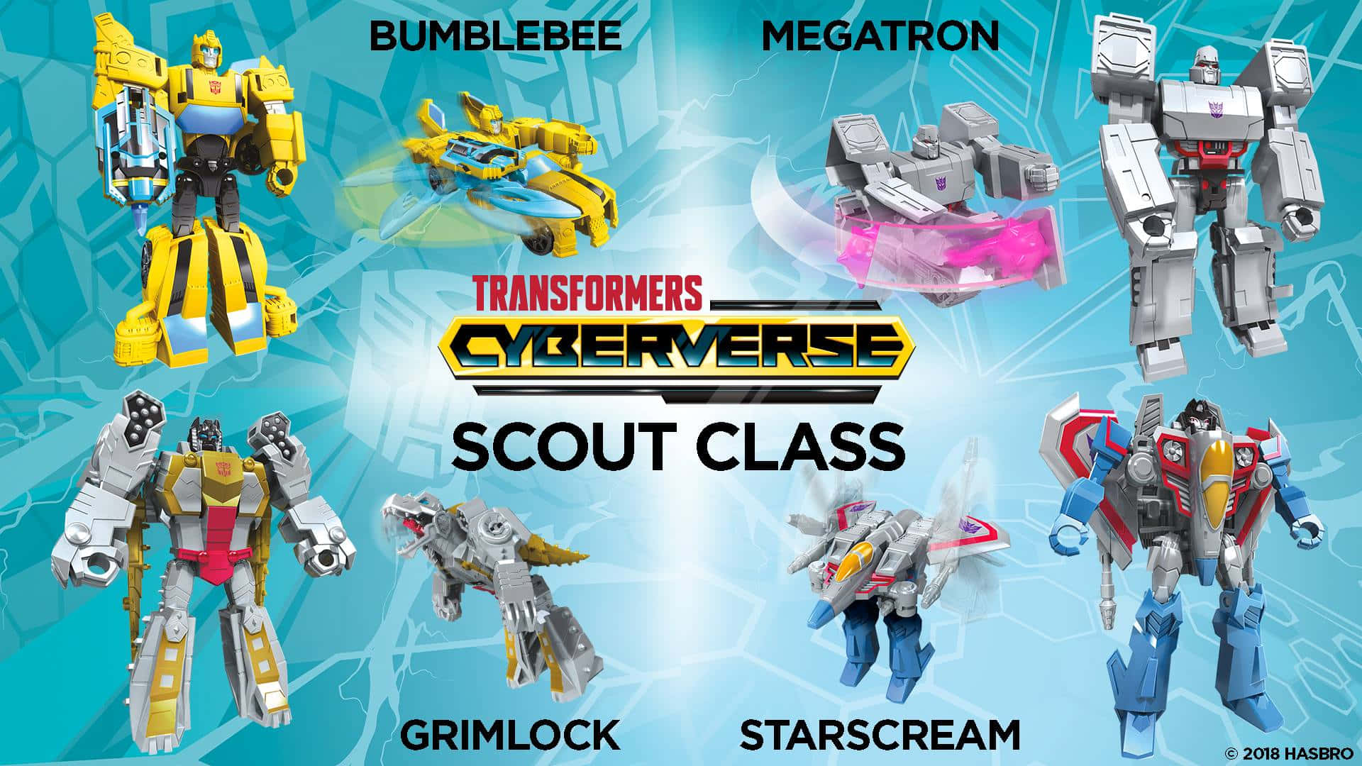 Exciting Transformers Cyberverse Toy Collection Background