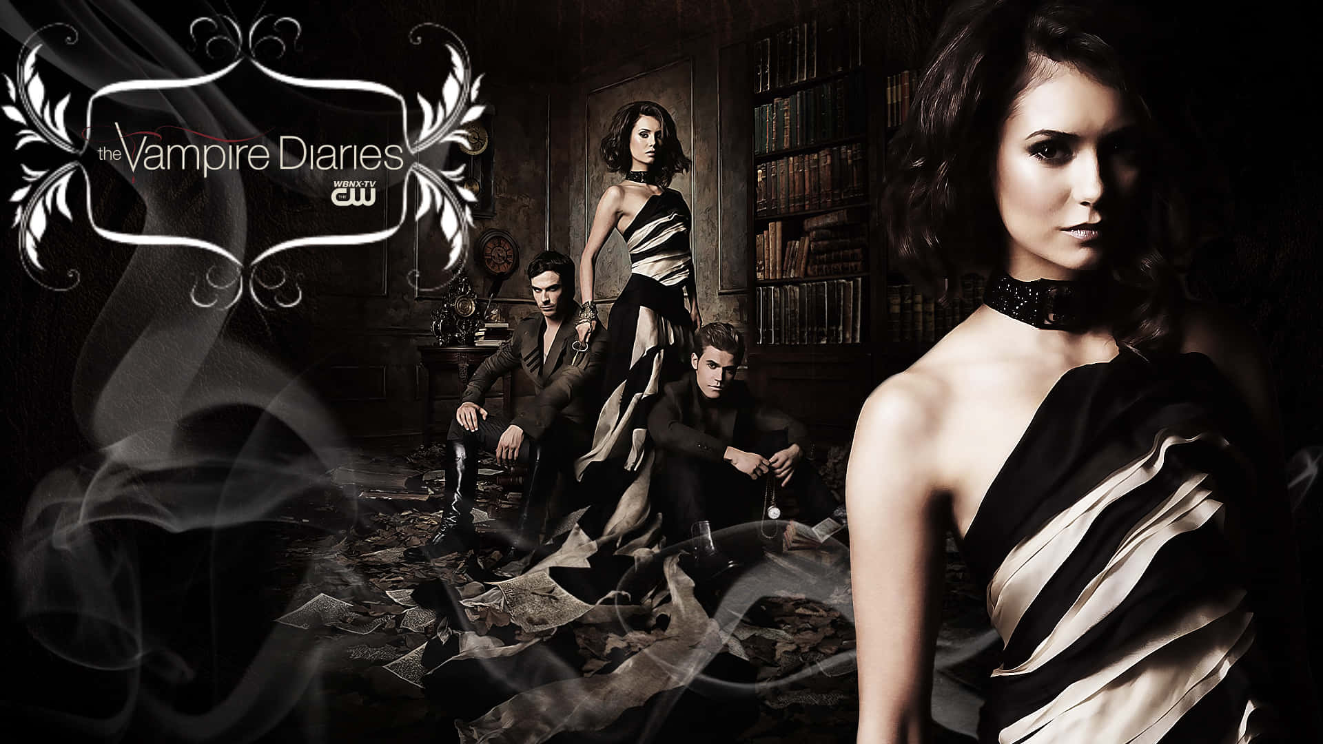 Exciting Vampire Diaries Desktop Wallpaper Background