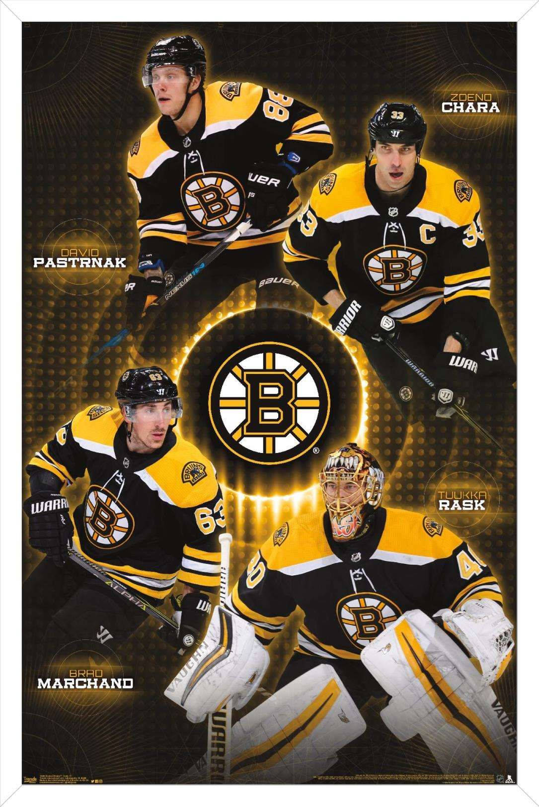 Exclusive Portrait Of Brad Marchand With His Boston Bruins Teammates.