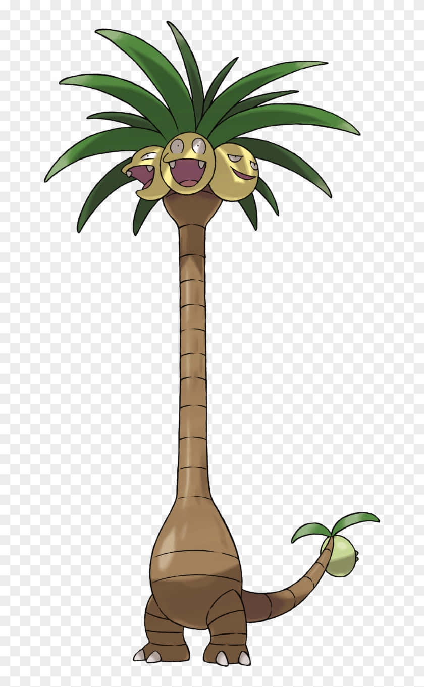 Exeggutor Against Checkered Png Background Background