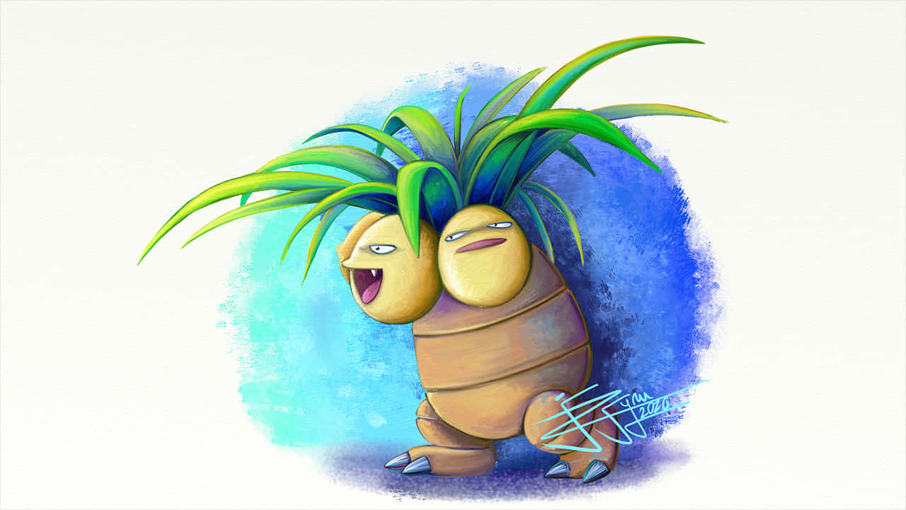 Exeggutor, The Iconic Pokémon Enjoying In Sunny Serene Jungle Background