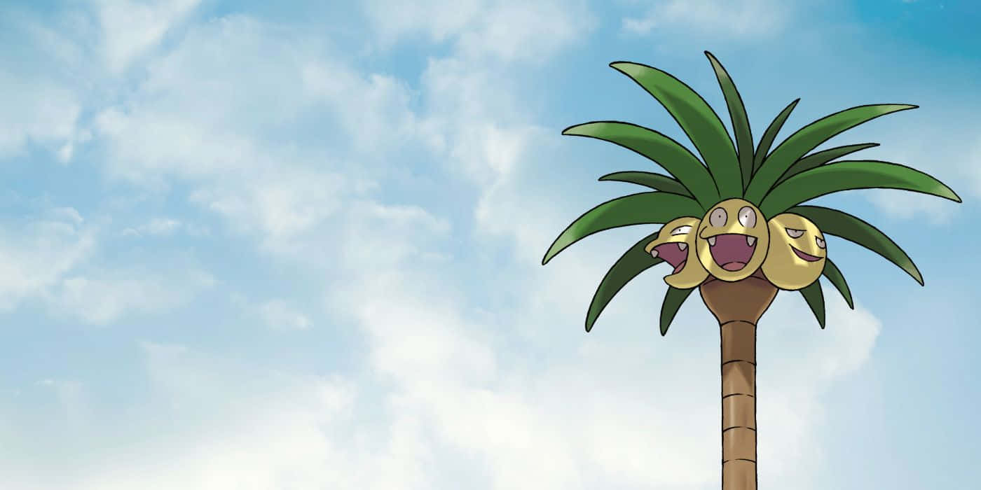 Exeggutor Under A Dreamy Sky Background