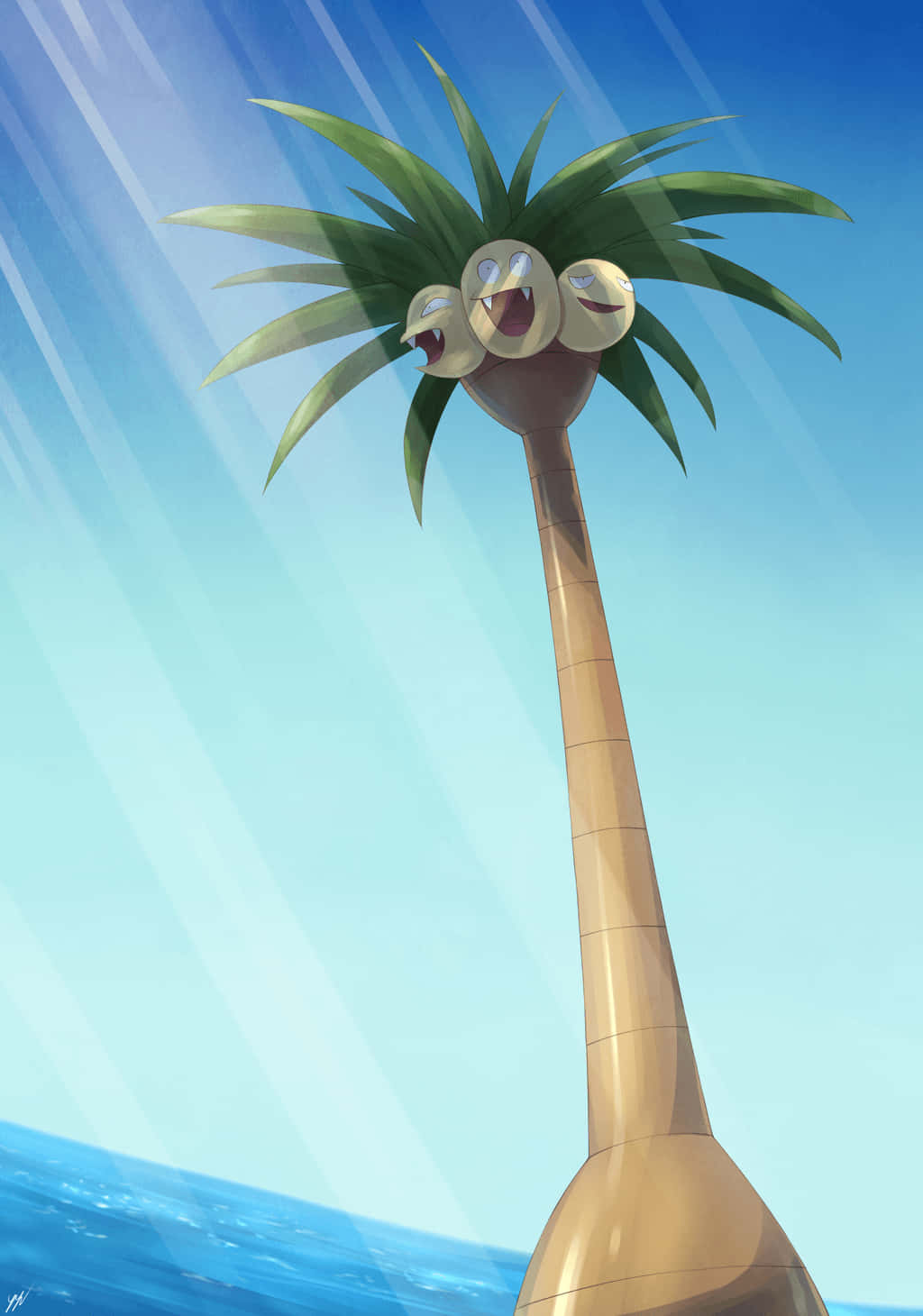 Exeggutor Under Shining Light Background