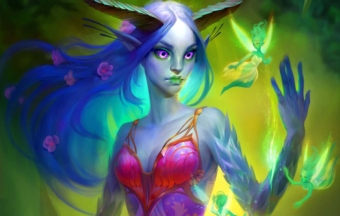 Exemplary Forest Nymph Digital Art Background