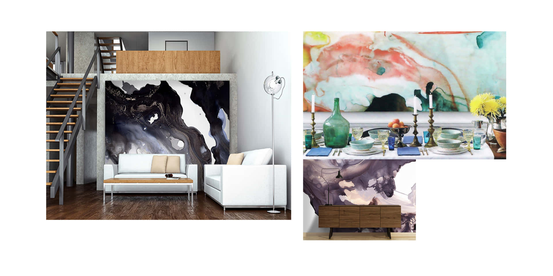 Exemplary Mural Paintings Collage Background