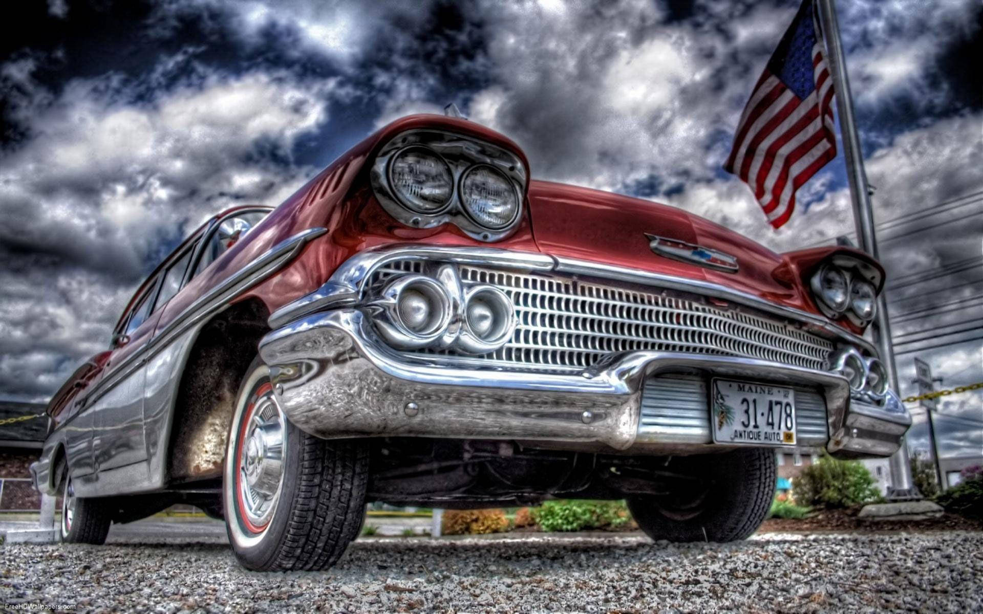 Exemplifying Classic Elegance: 1960s Chevrolet Car Background